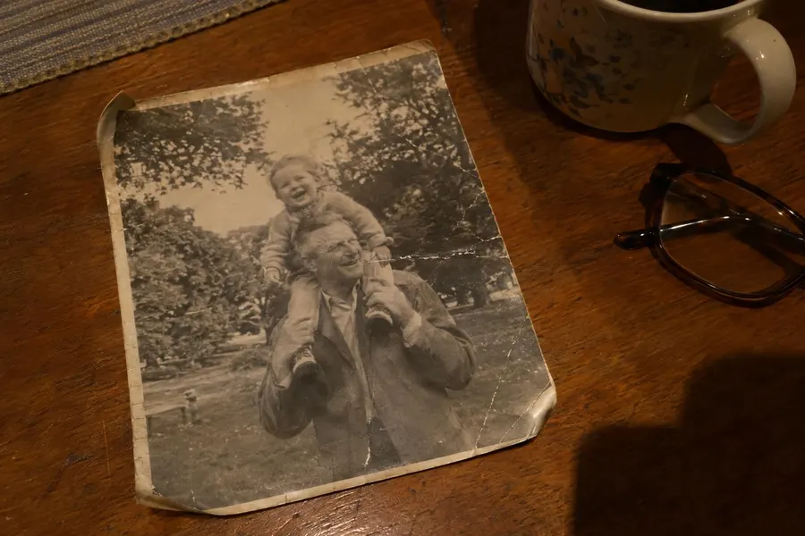 A phone photo of an old print, on the table